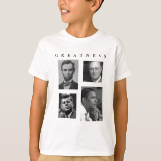 Obama GREATNESS Lincoln FDR JFK Obama - KIDS T-Shirt