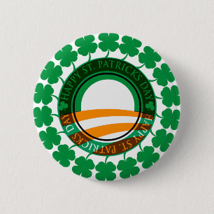 Obama Happy St Patricks Day 6 Cm Round Badge