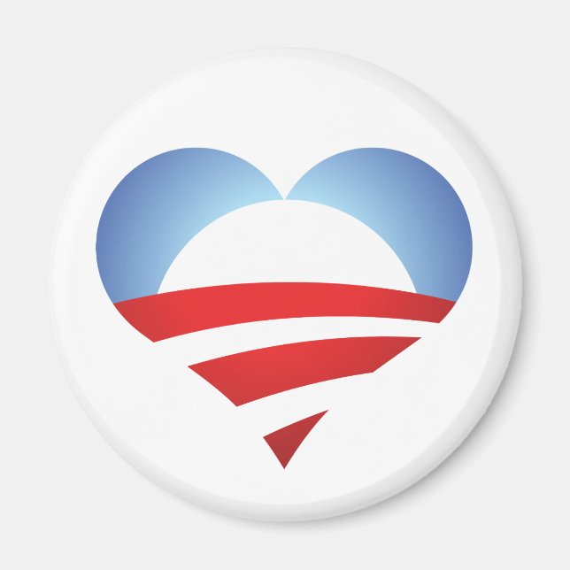 Obama Heart Magnet (Front)