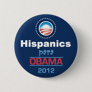 Obama HISPANICS 6 Cm Round Badge