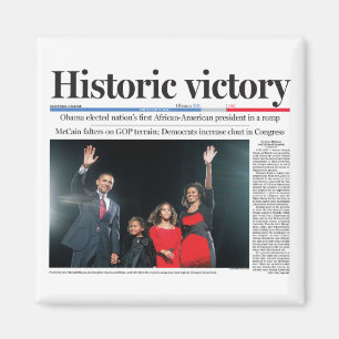 Obama: Historic Victory Magnet