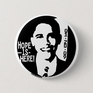 Obama Hope is Here 2009 Gear 6 Cm Round Badge