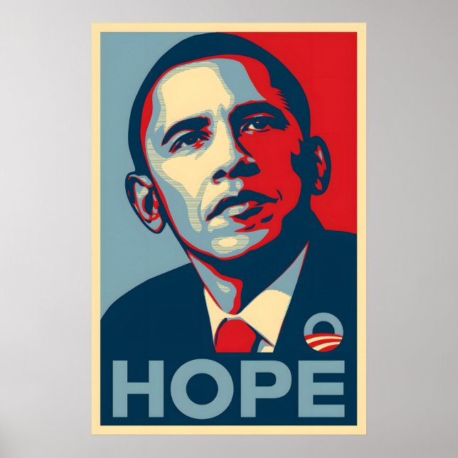 Obama Hope Poster Shepard Fairey Iconic Campaign (Front)