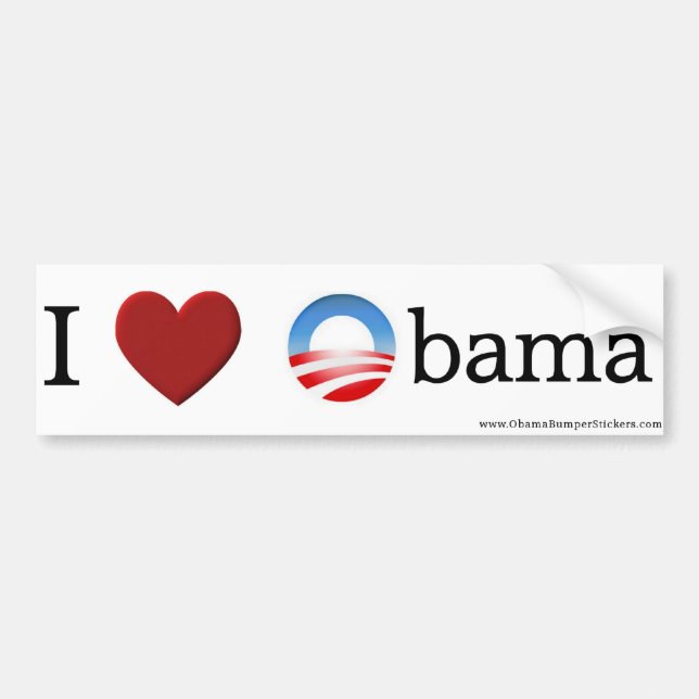 Obama "I Love Obama" Bumper Sticker (Front)
