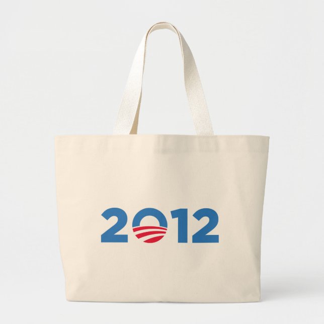 Obama in 2012 large tote bag (Front)