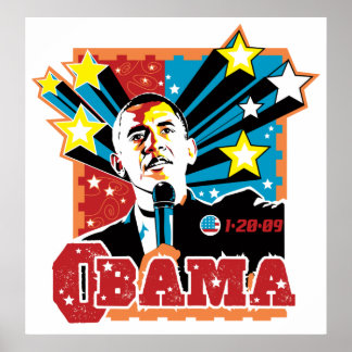 Obama Inaugration Poster - retro style