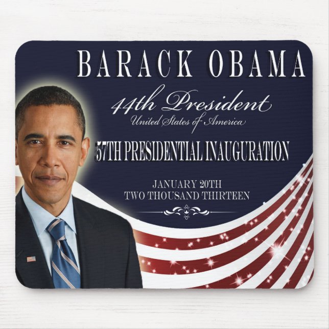 Obama Inauguration 2013 Souvenier Mousepad (Front)