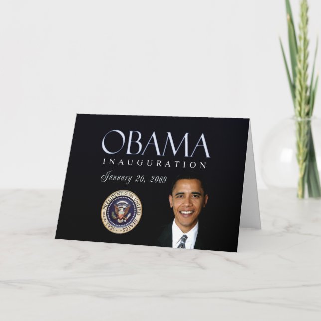 Obama Inauguration Card - Customised (Front)