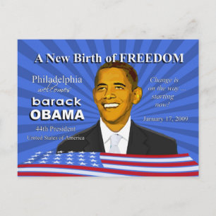 Obama Inauguration Events Philadelphia PA Postcard