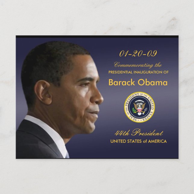 Obama Inauguration Party Invitation Postcard (Front)