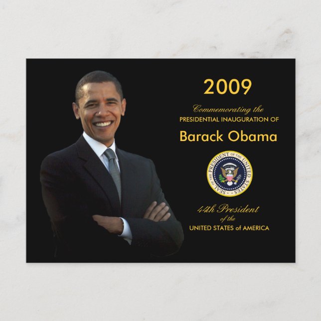 Obama Inauguration Party Invitation Postcard (Front)