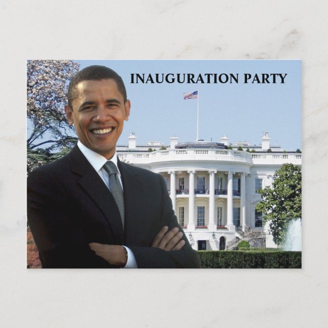 Obama Inauguration Party Invitation Postcard (Front)