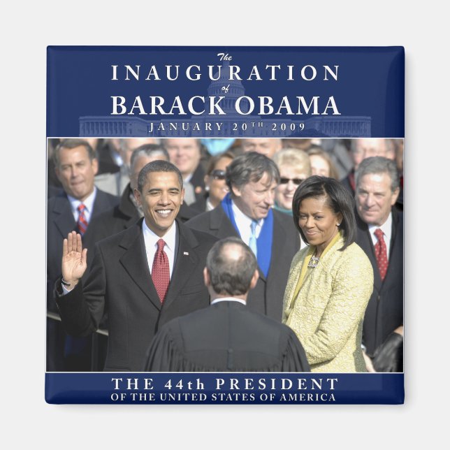 Obama Inauguration Photo Magnet (Front)