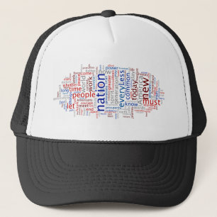 Obama Inauguration Speech Tagcloud Trucker Hat