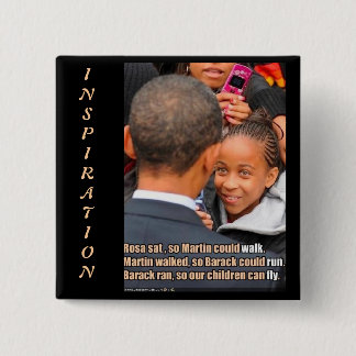 OBAMA Inspirational 15 Cm Square Badge