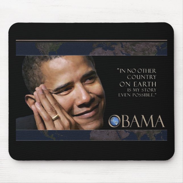 Obama Inspirational Quote Mouse Pad (Front)