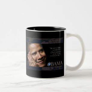 Obama Inspirational Quote Two-Tone Coffee Mug