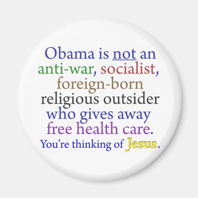 Obama & Jesus Magnet (Front)