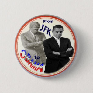 Obama/JFK Button