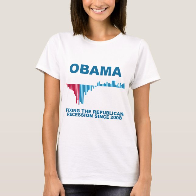 Obama Job Growth Graph T-Shirt (Front)