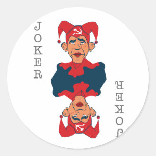 Obama-Joker Classic Round Sticker