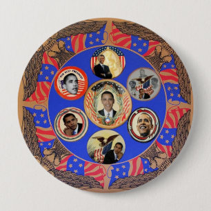 Obama Kaleidoscope 4-Inch Button