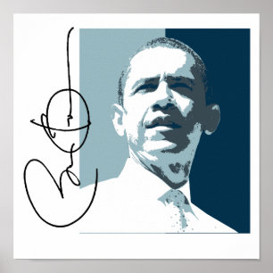 OBAMA LEADERSHIP BLUE -.png Poster