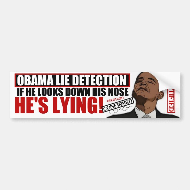 "Obama Lie Detector" Bumper Sticker (Front)