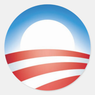 Obama Logo Classic Round Sticker