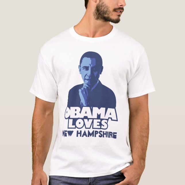 OBAMA LOVES New Hampshire T-Shirt (Front)