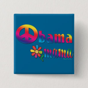 Obama Mama 15 Cm Square Badge