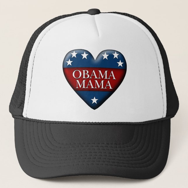 obama mama trucker hat (Front)
