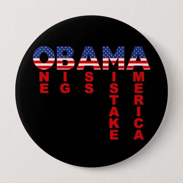 Obama Mistake 1 10 Cm Round Badge (Front)