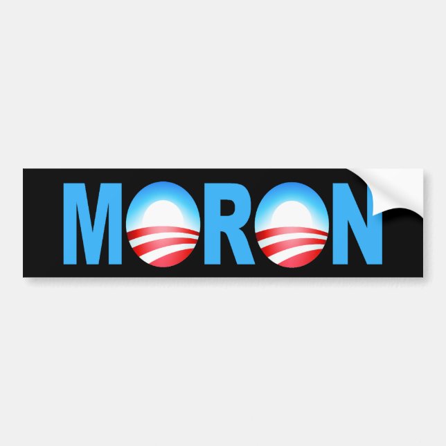OBAMA MORON BUMPER STICKER (Front)