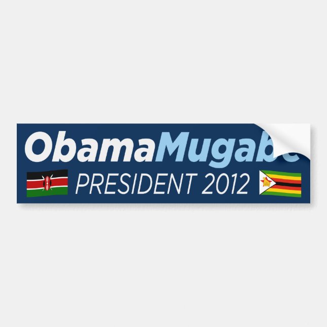 Obama Mugabe 2012 Bumper Sticker (Front)