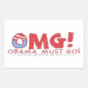 Obama Must Go 2012 Rectangular Sticker