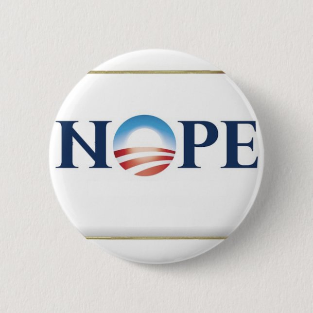 Obama Nope 6 Cm Round Badge (Front)