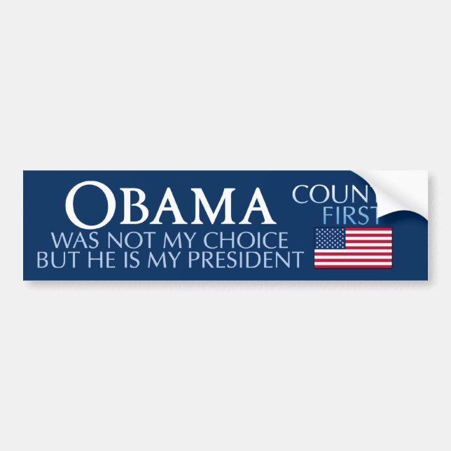 Obama - Not My Choice-My President Bumper Sticker (Front)