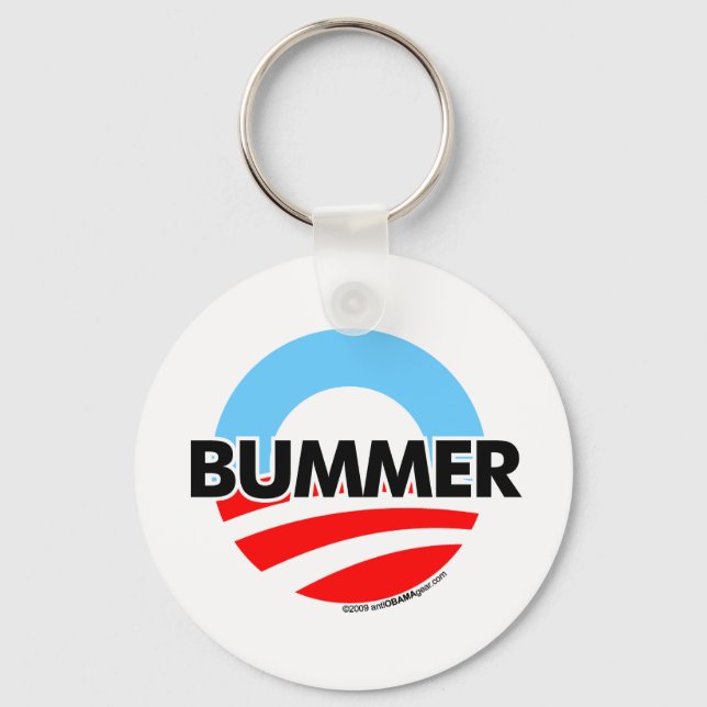 Obama O Bummer Logo Key Ring (Front)