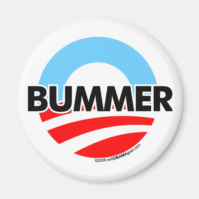 Obama O Bummer Logo Magnet (Front)