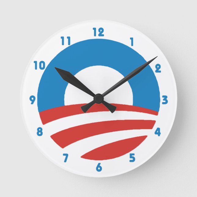 Obama 'O' logo Wall Clock (Front)