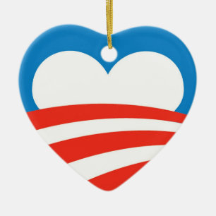 Obama Ornament Heart