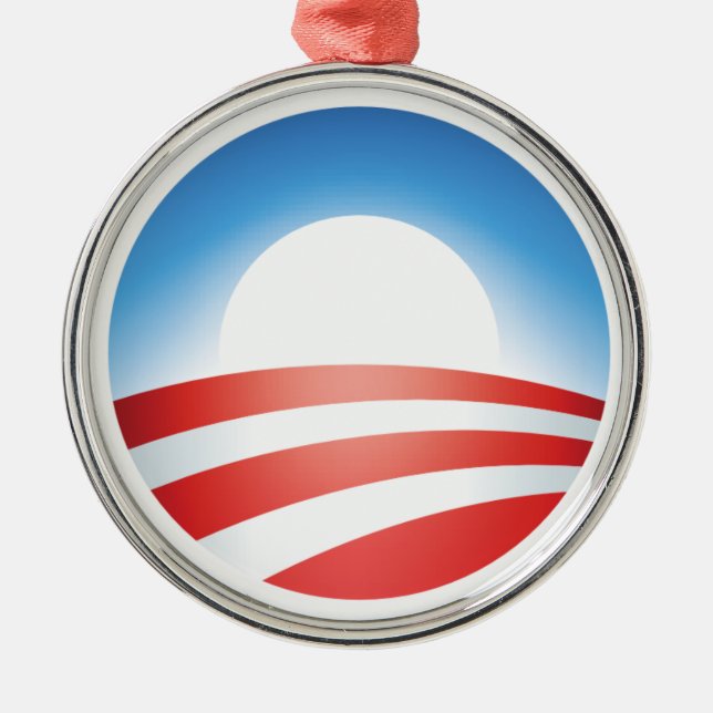 Obama ornament! metal tree decoration (Front)
