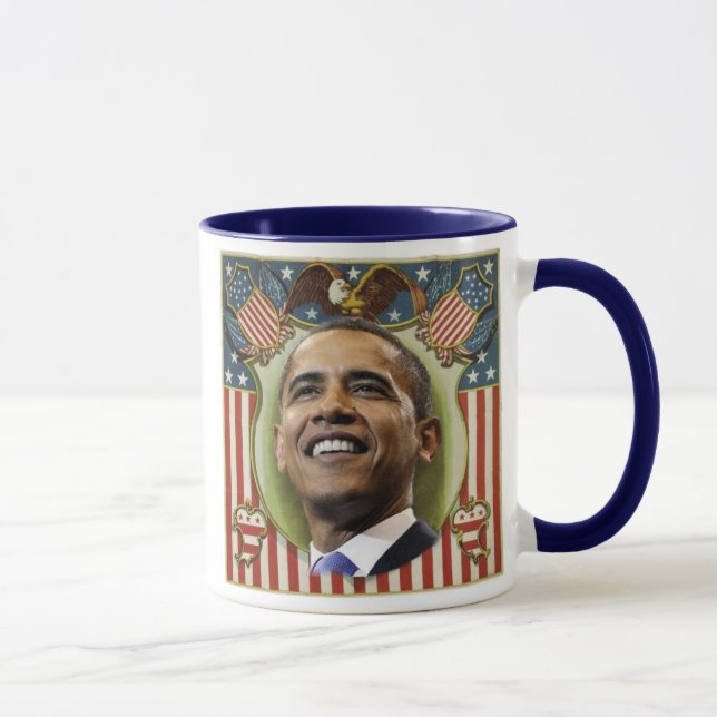 Obama Patriotic Crest Mug (Right)