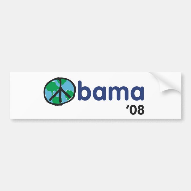 Obama Peace '08 Bumper Sticker (Front)