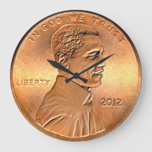 Obama Penny 2012 Clock
