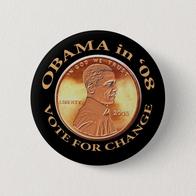 Obama Penny Button (Front)