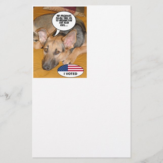 Obama Pet/Whitehouse Humour Stationery (Front)