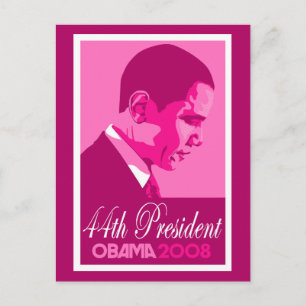 Obama Pink 44th President Postcard 3