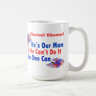 Obama Pom Poms Cheer Coffee Mug